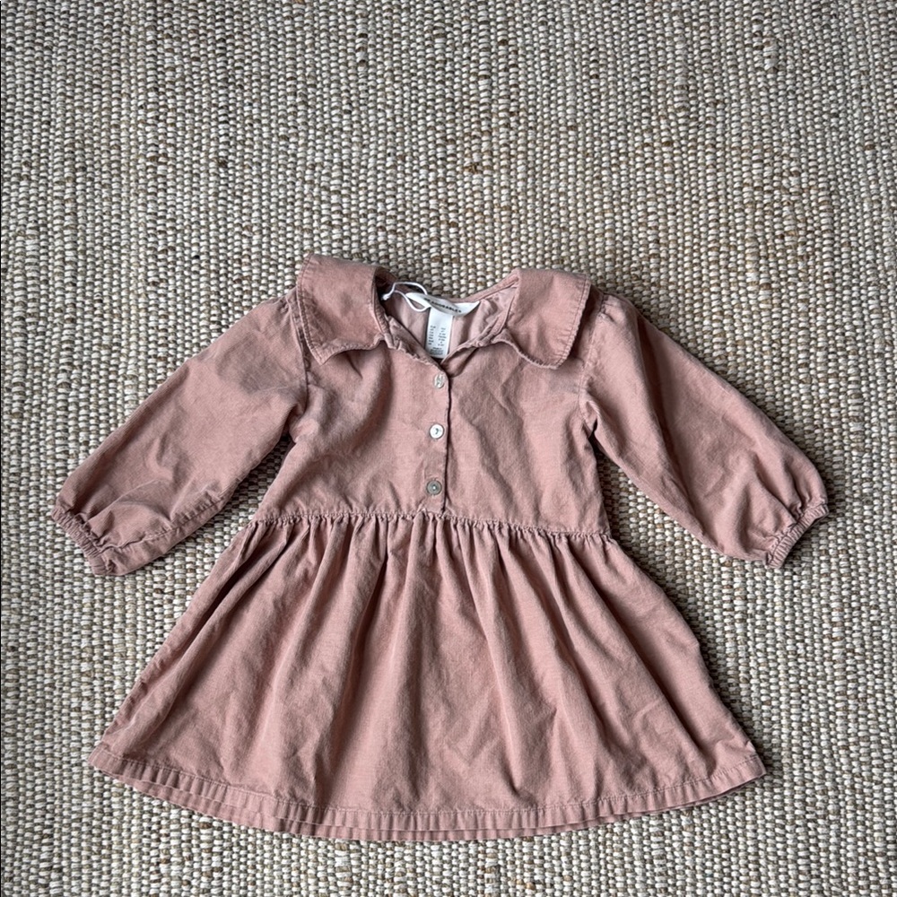 Corduroy Long-Sleeve Dress